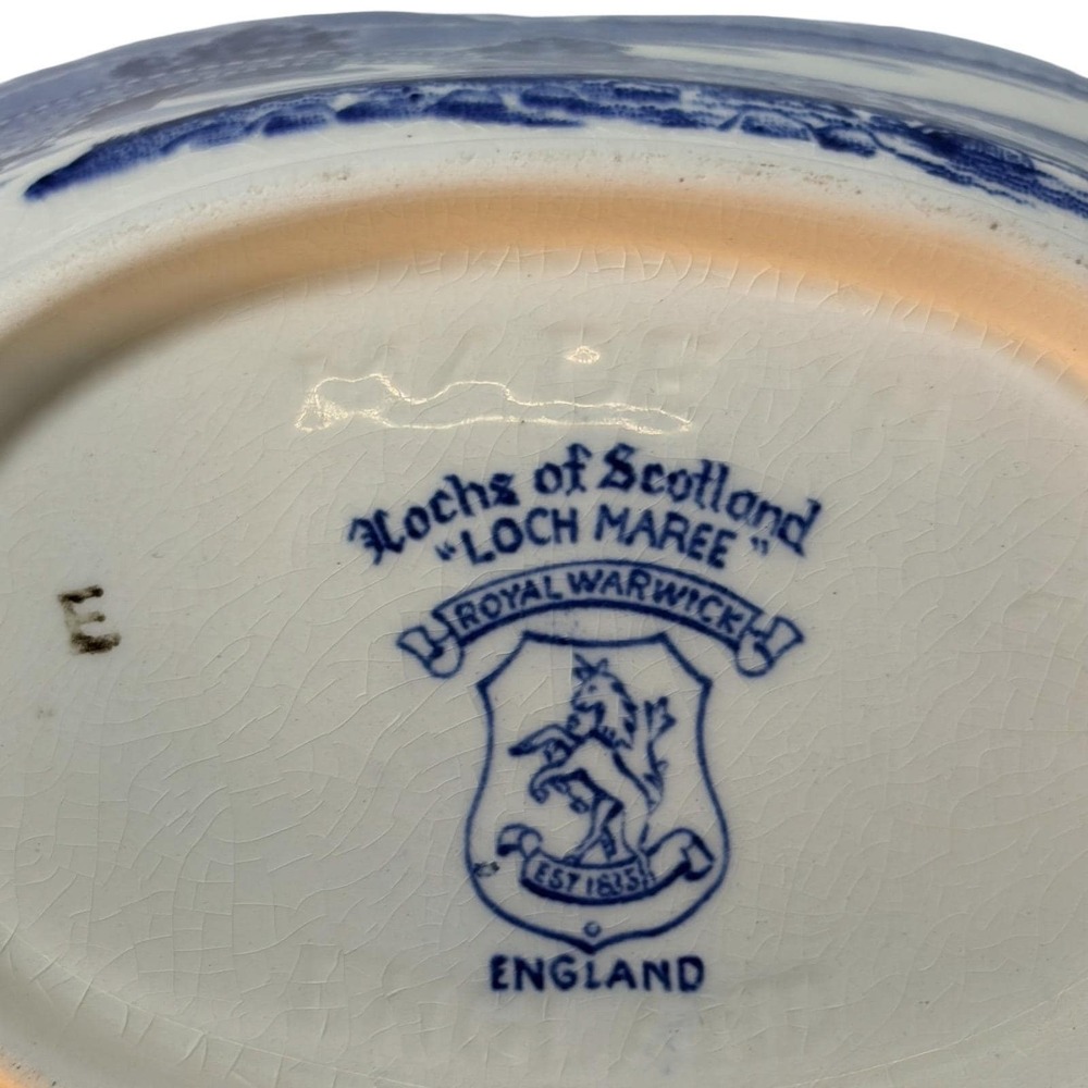 Royal Warwick Loch Maree Gravy Boat Lochs of Scotland Blue White England MCM - Picture 12 of 14